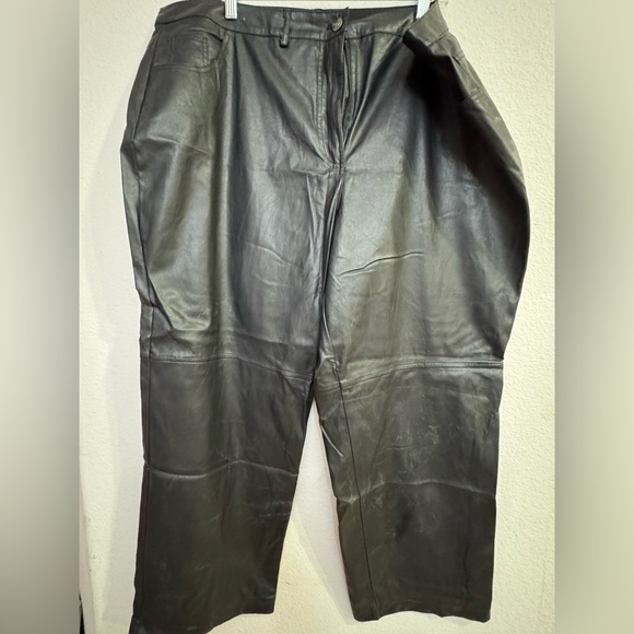 Intempo Pants - Black faux leather Pants